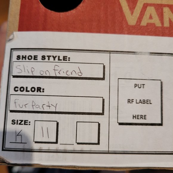 VANS slip on party fur kids size - Picture 7 of 8